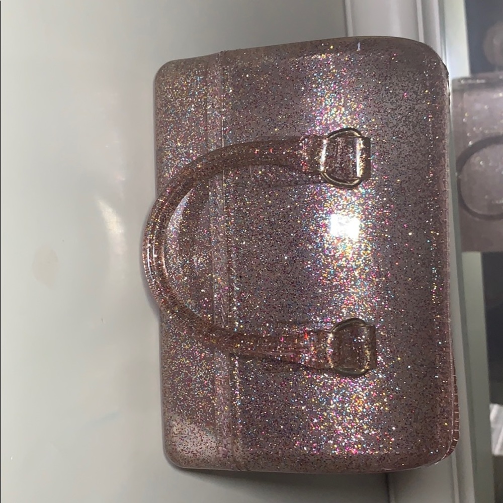 a blush purse with sparkles!